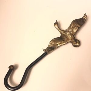 Brassorie solid brass duck chimney flue pull